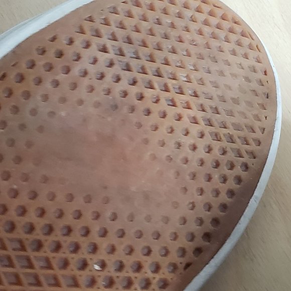 Vintage Vans Black White Lace Up Low Top Worn Spots On Sole Wmns 10 Plaid Check - Picture 9 of 12